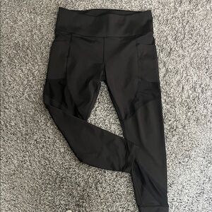 Black High-Waisted Compression Leggings, XXL